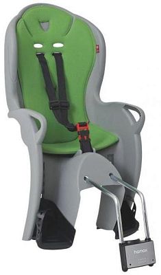 Превью  Велокресло детское HAMAX Kiss Medium Grey/Green на подседельную трубу 22 кг (HAM551044)